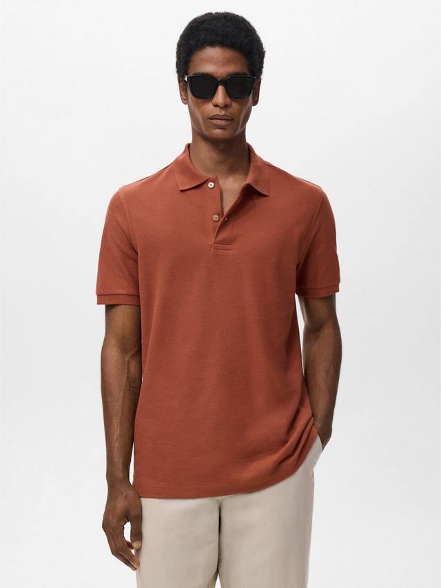 

Хлопковая поло Rea Mango, Medium Orange