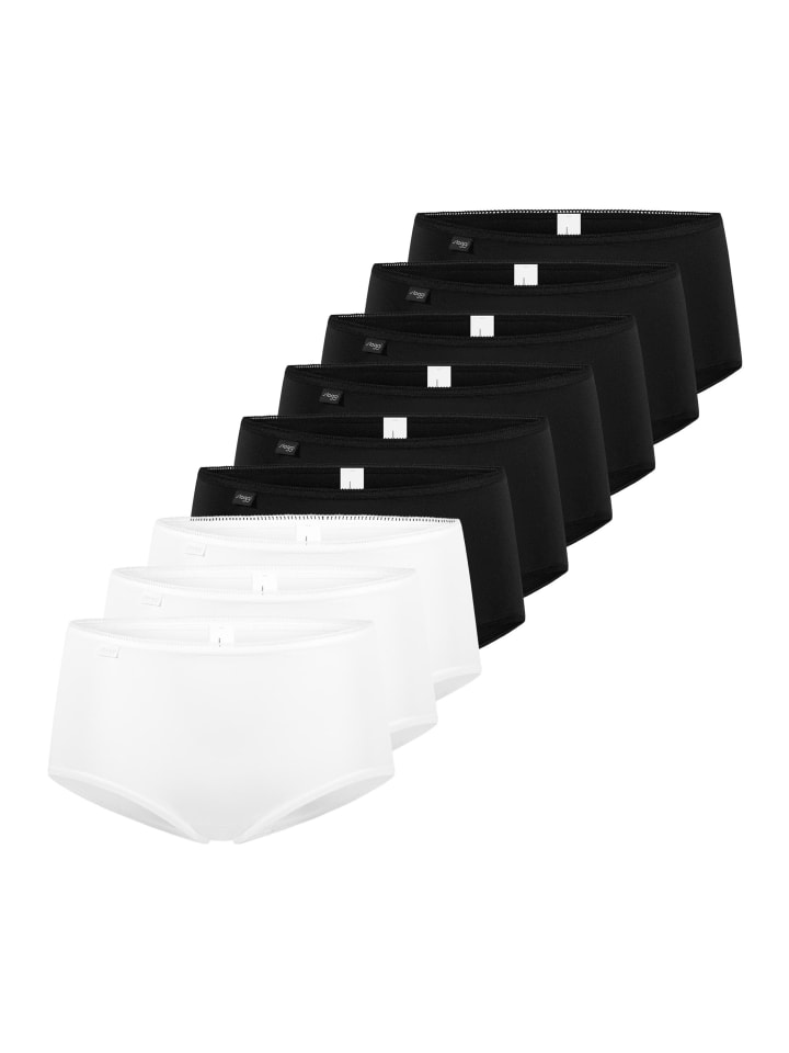 

Sloggi Трусы Midi Slip 24/7 Microfibre in Schwarz / weiß