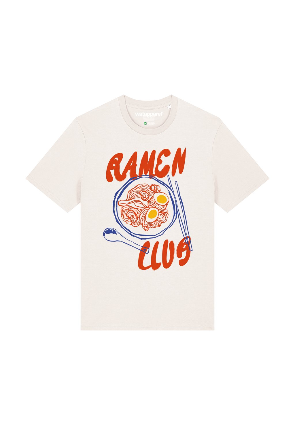 

Футболка с принтом RAMEN CLUB watapparel, белый