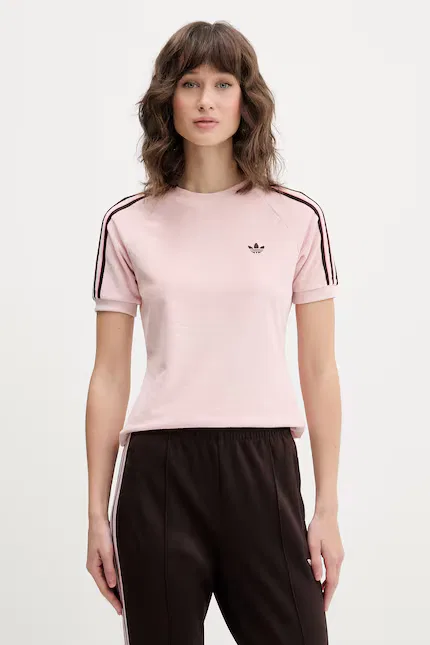 Футболка с коротким рукавом slim fit Adidas Originals, розовый