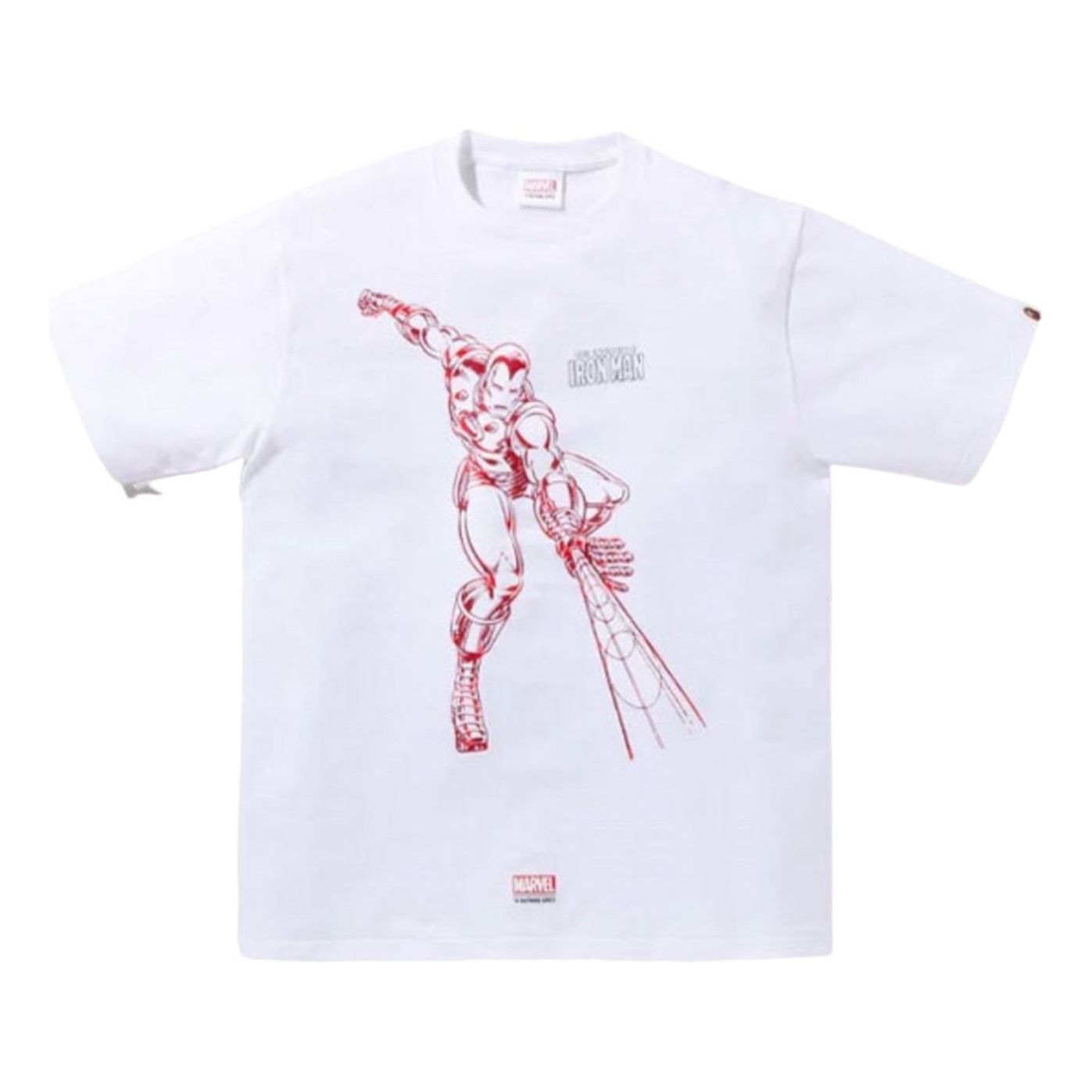 Футболка A Bathing Ape x MARVEL IRON MAN, белая