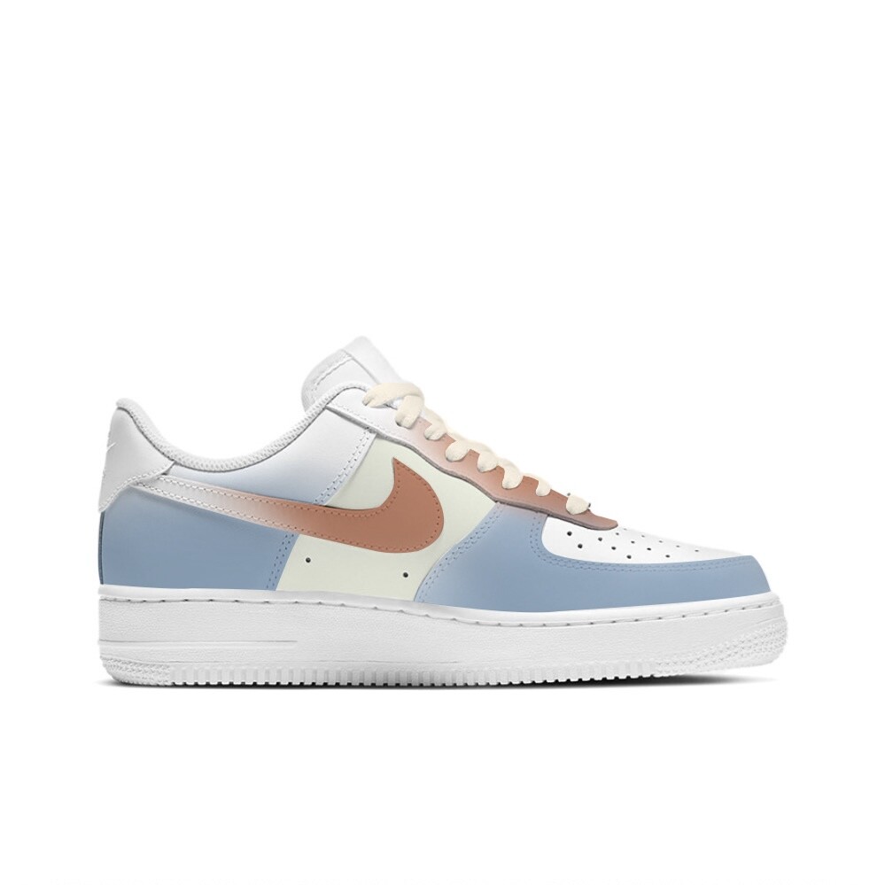 

Мужские кроссовки для скейтбординга Nike Air Force 1, White/Blue/Brown