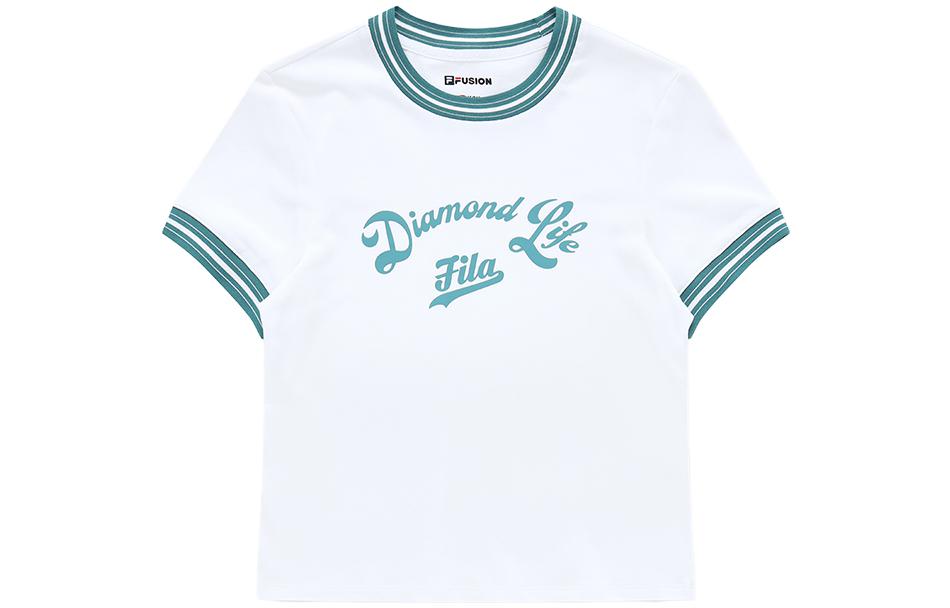 

Футболка женская стандартная белая из коллекции BASEBALL Series FILA FUSION