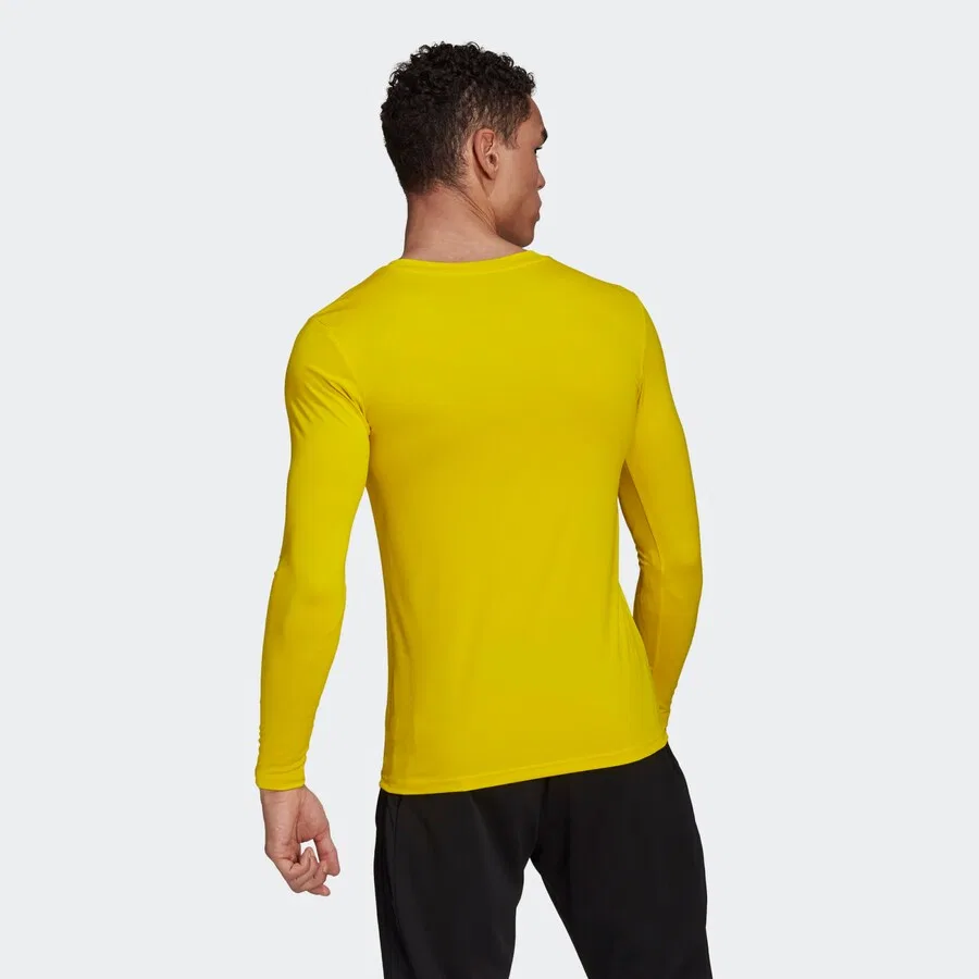 Футболка ADIDAS PERFORMANCE Performance Shirt 'Team Base' желтого цвета — фото 4