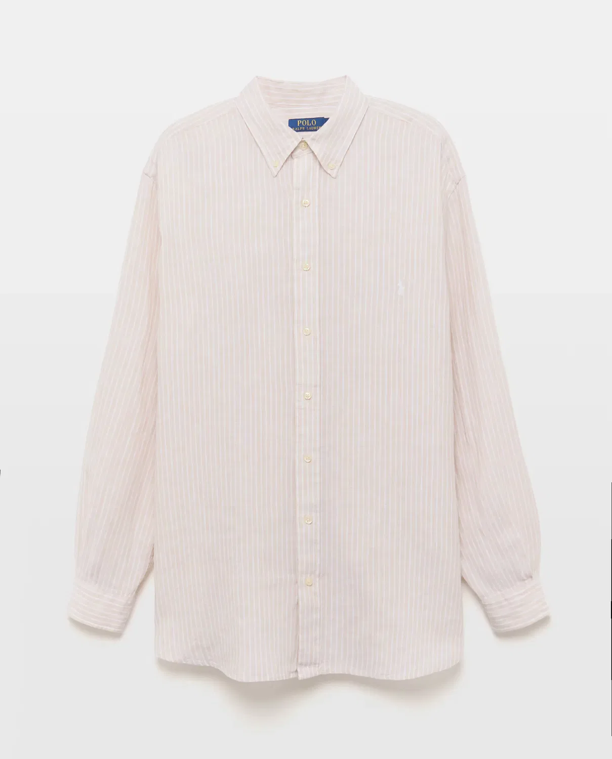 Мужская рубашка с длинным рукавом из льна Big & Tall Polo Ralph Lauren, Kaki — фото 4