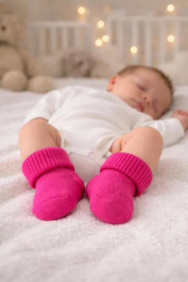 Детские носки органические из хлопка Peppino, Pink — фото 3