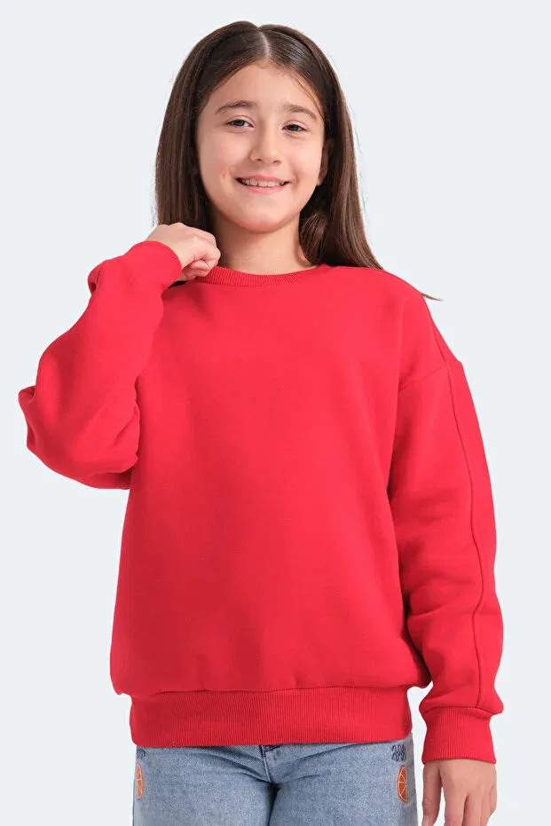 Детские свитшот для девочек с длинным рукавом Slazenger, Red — фото 4