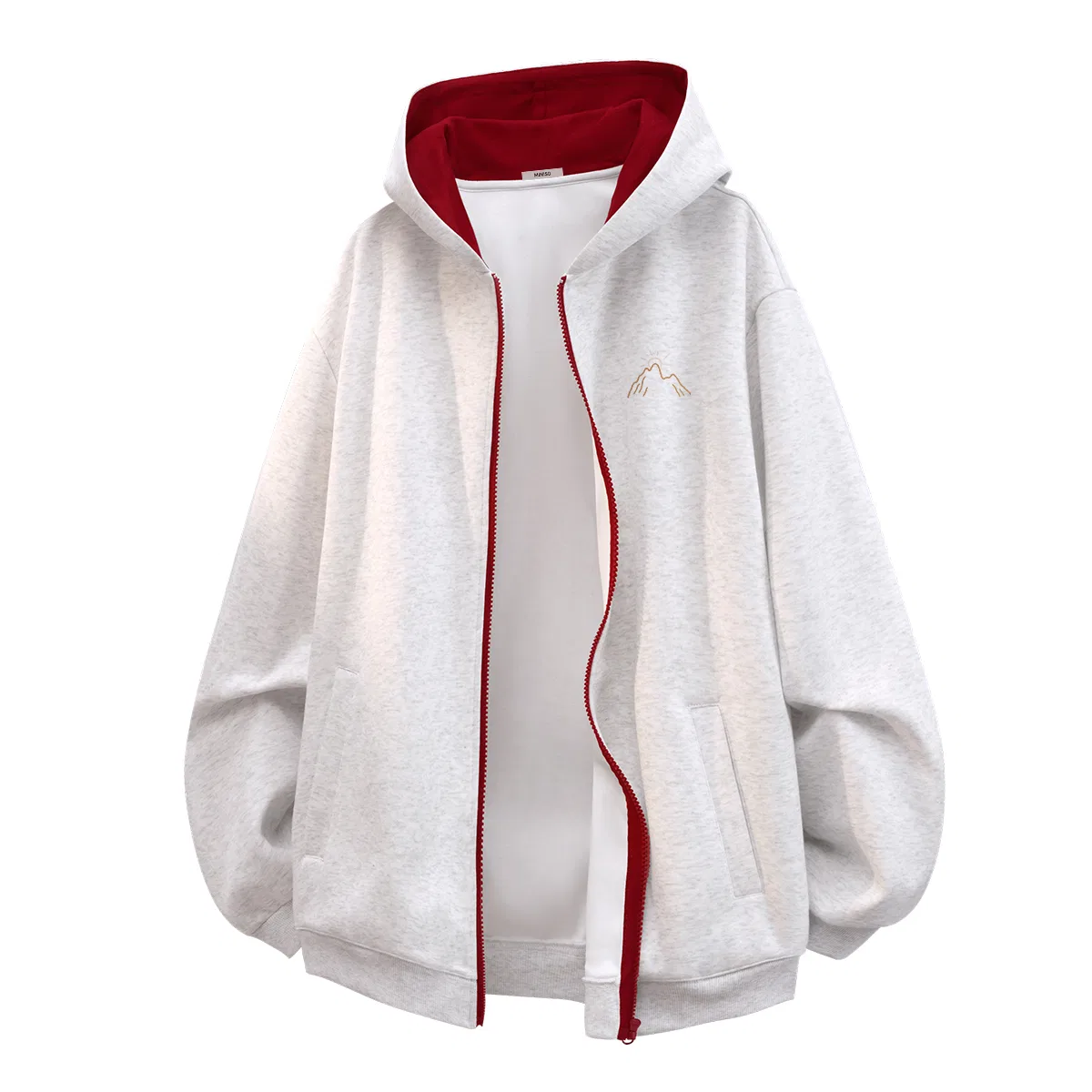 Детская худи с капюшоном MINISO, White Heather Gray