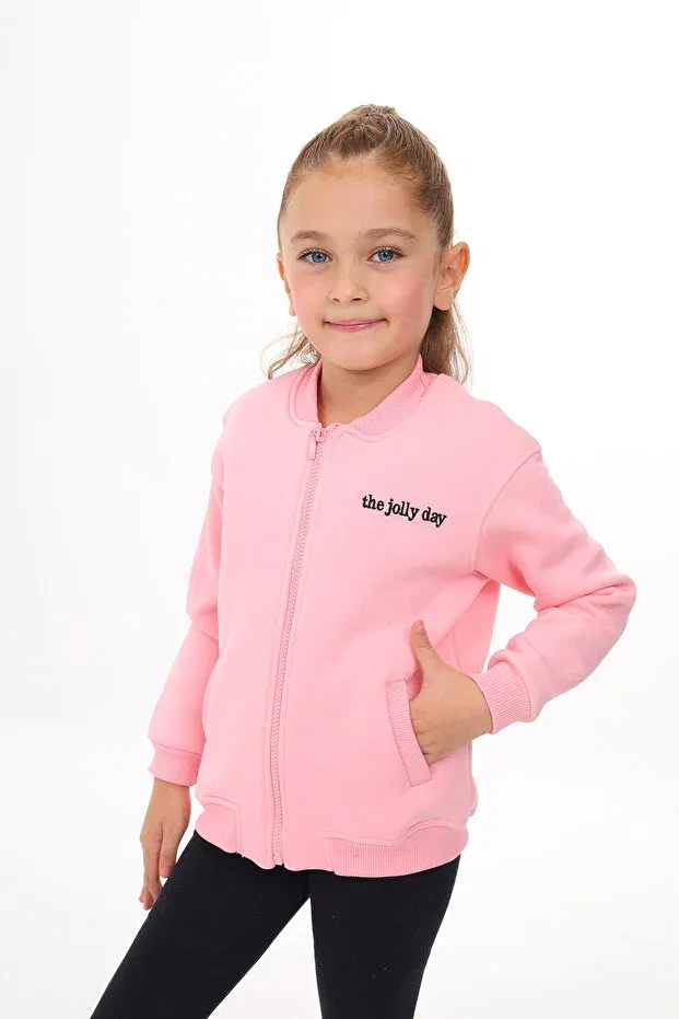 Детский кардиган для девочек с вышивкой Toontoy, Pink — фото 4
