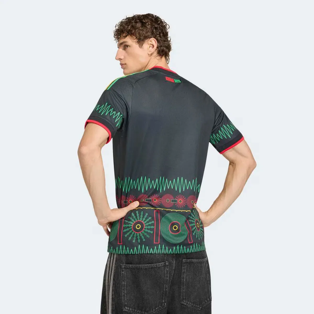 Мужская футболка с принтом Adidas, Negro — фото 2