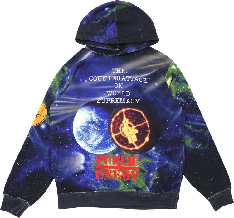 Толстовка Supreme x Undercover x Public Enemy Hooded Sweatshirt 'Multicolor', разноцветный — фото 2