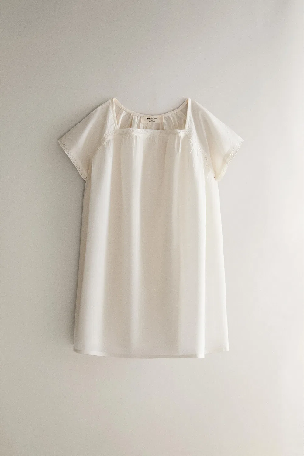 Детское платье с кружевной отделкой ZARA, Cream