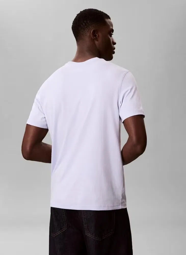 Футболка из хлопка пима, модель Pima cotton, Calvin Klein, фиолетовый — фото 2