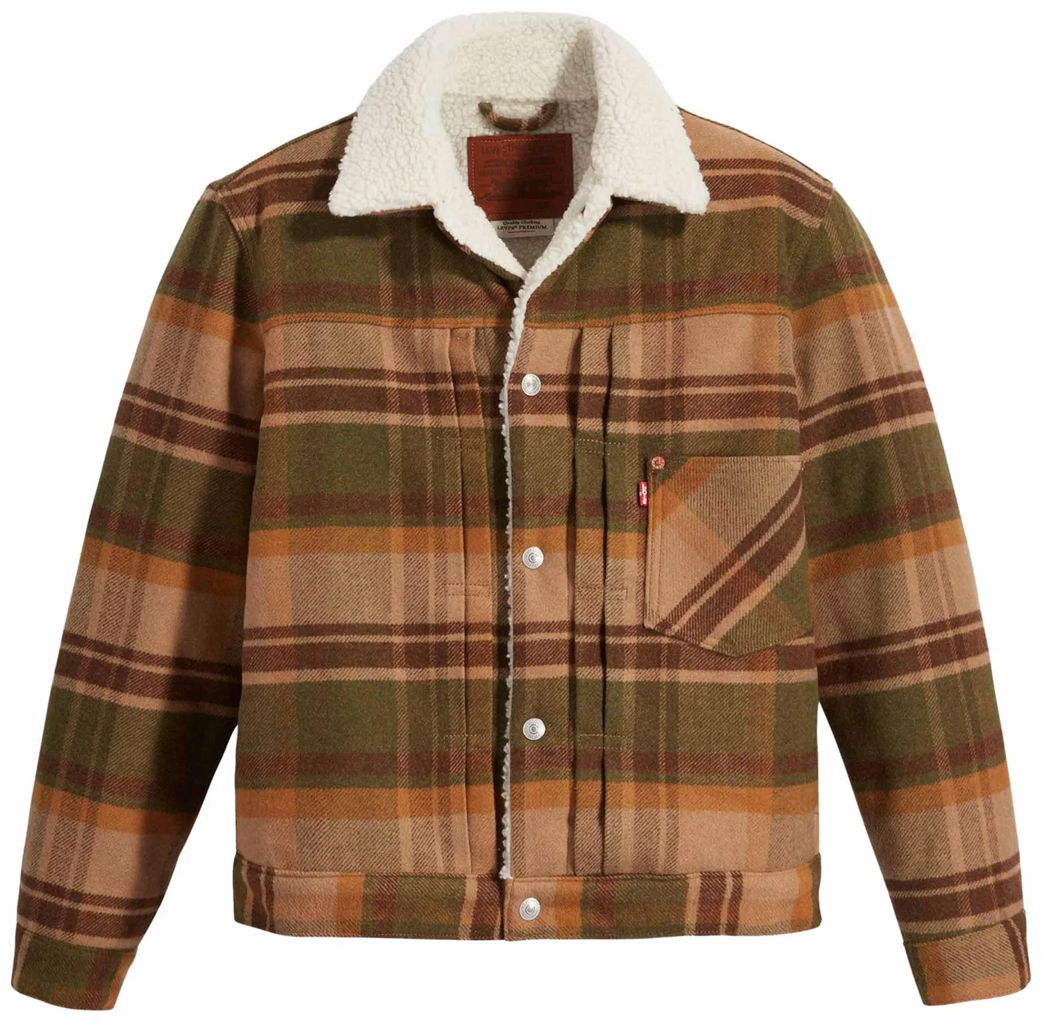 Мужская куртка-джинсовка с подкладкой из шерпы Type I Levi's, BAROLD PLAID WINTER
