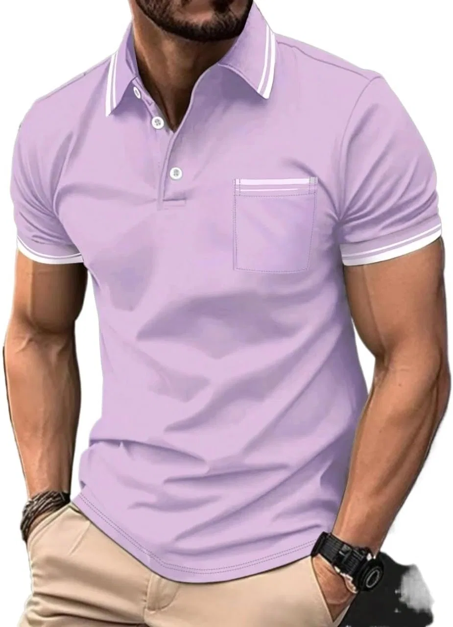 Мужская повседневная футболка с коротким рукавом, Mauve Purple