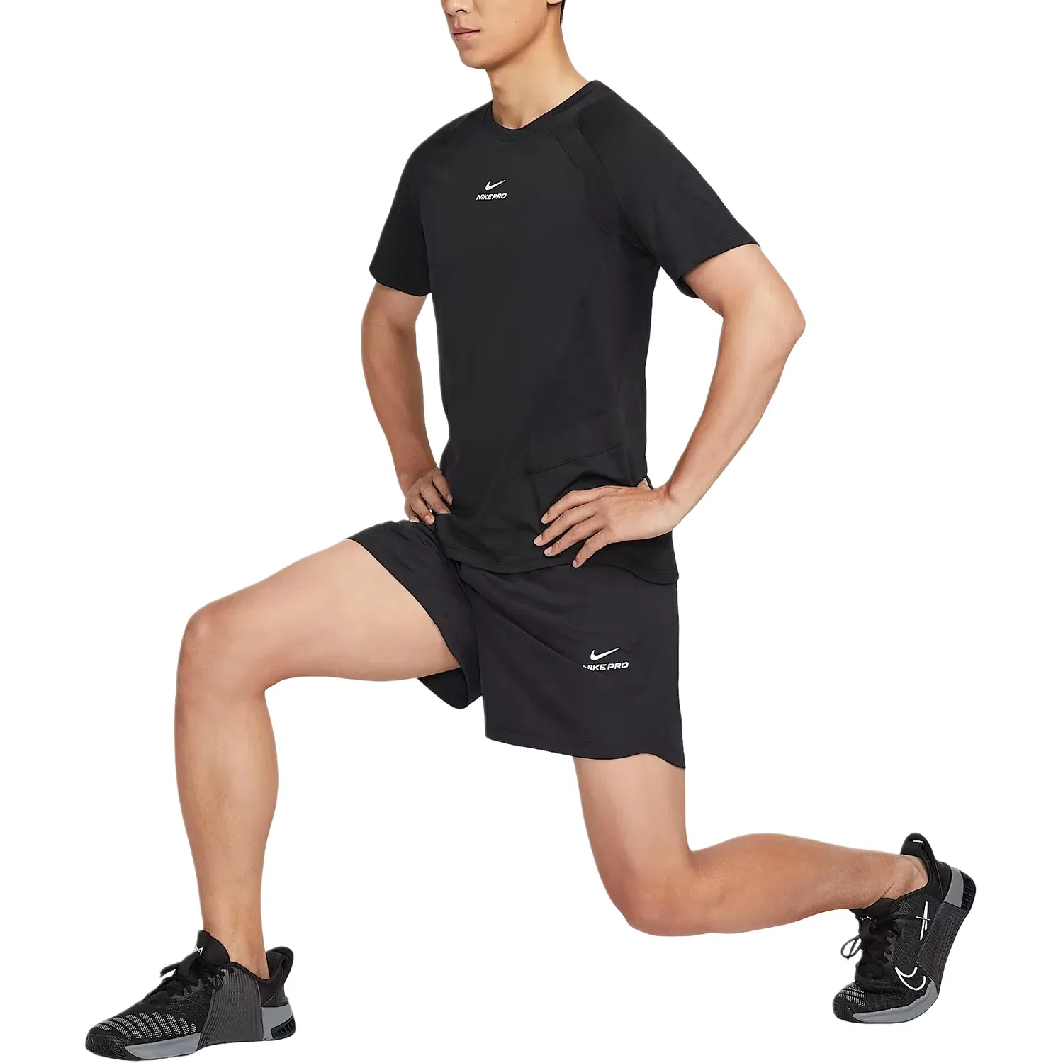Мужская футболка для тренировок Pro Training Dri-FIT ADV T-Shirt 'Black' Nike, черный — фото 2