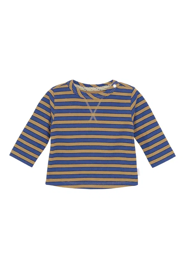 Футболка с длинным рукавом полосатая Spicer Noppies, Stripe Pattern Medium Brown, коричневый