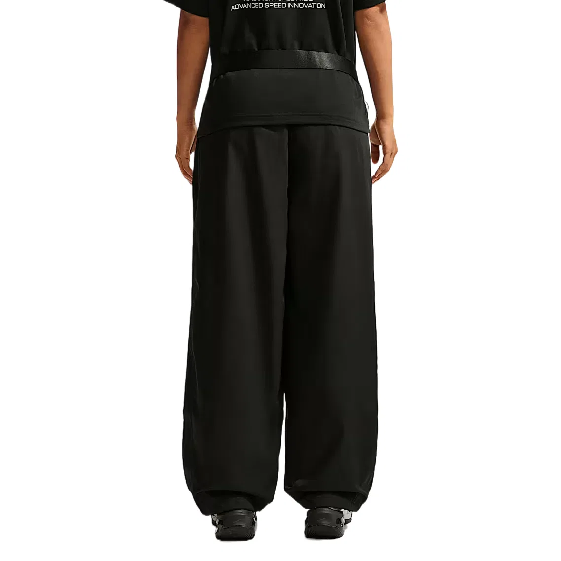 Женские спортивные трикотажные штаны с длинным рукавом Nike, Black/Black/White — фото 3
