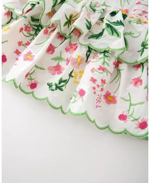 Детское платье для девочек хлопковое с вышивкой Kaylee Marlo Kids, Floral — фото 4