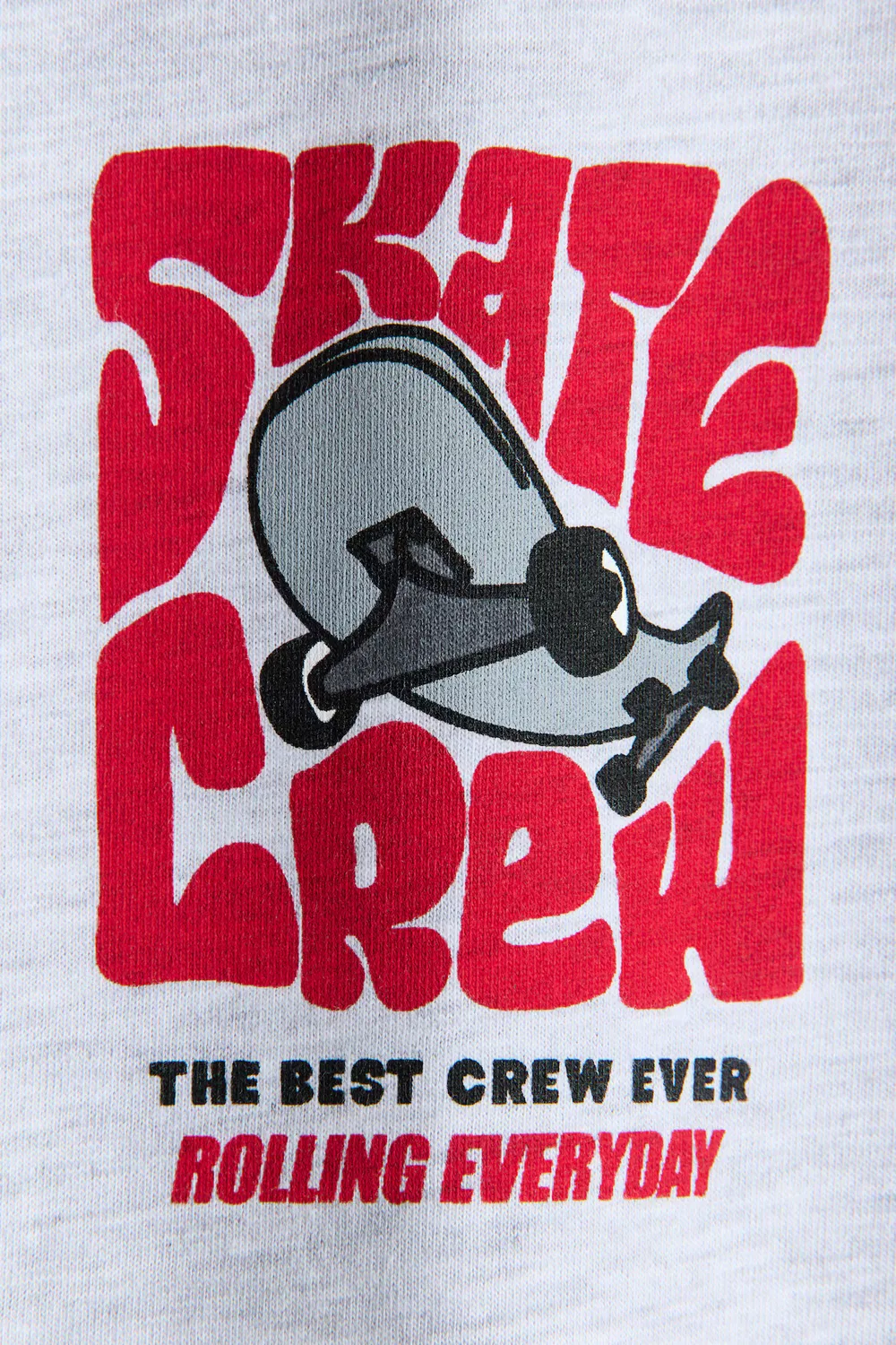 Хлопковая футболка с принтом H&M, Hellgraumeliert/Skate Crew — фото 3