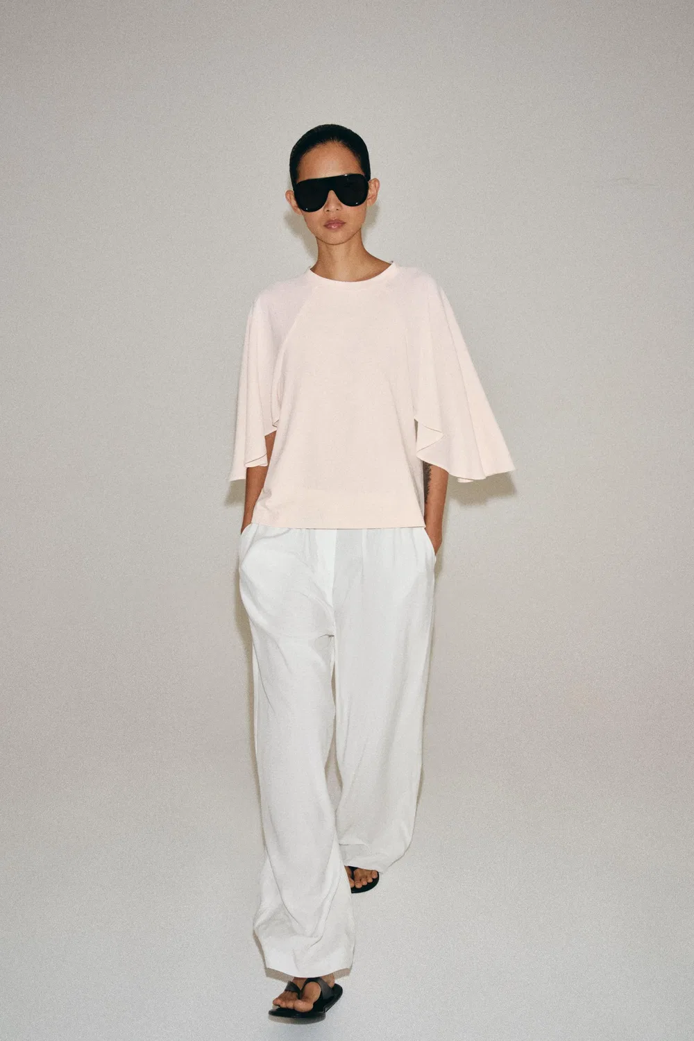 Футболка с контрастным рисунком ZARA, Pink