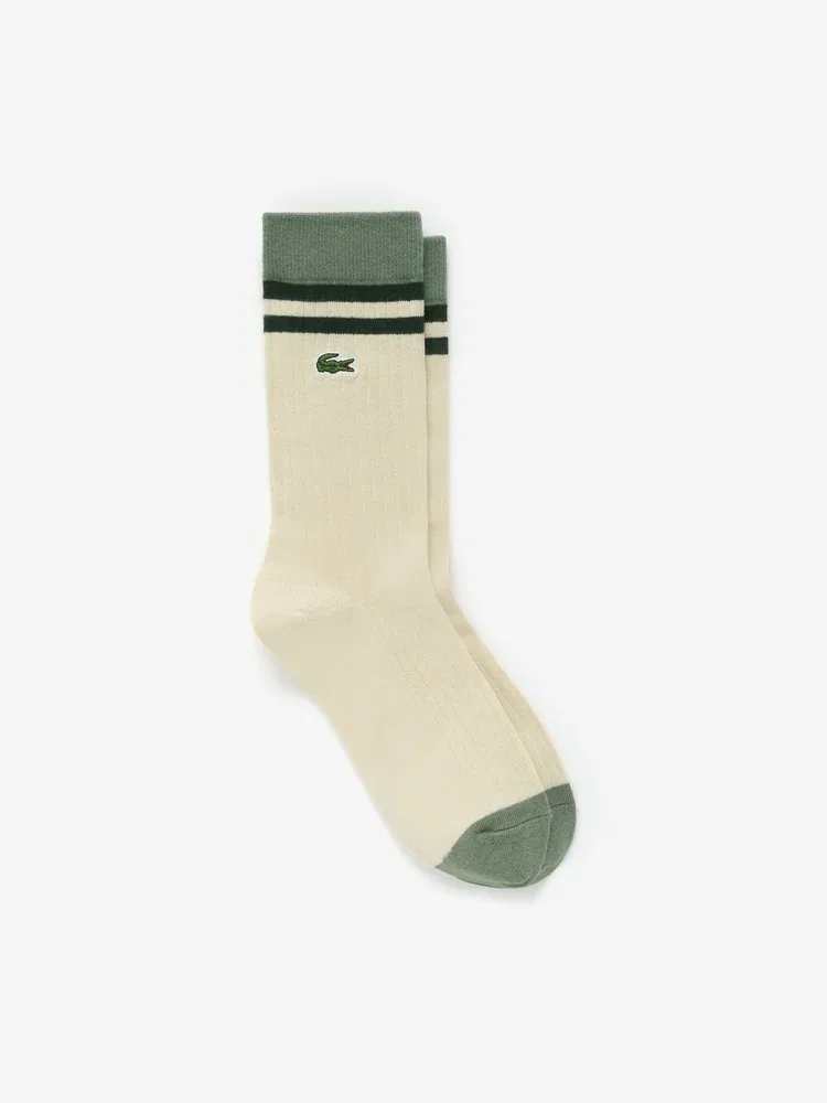 Носки цветные мидл LACOSTE, White — фото 3