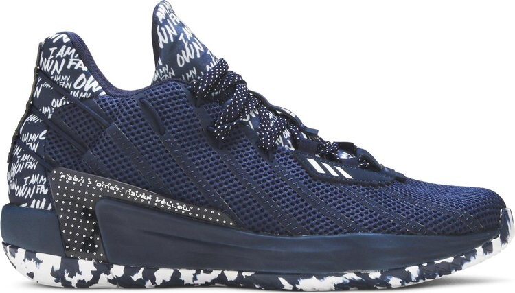 Кроссовки Adidas Dame 7 'I Am My Own Fan - Collegiate Navy', синий — фото 2
