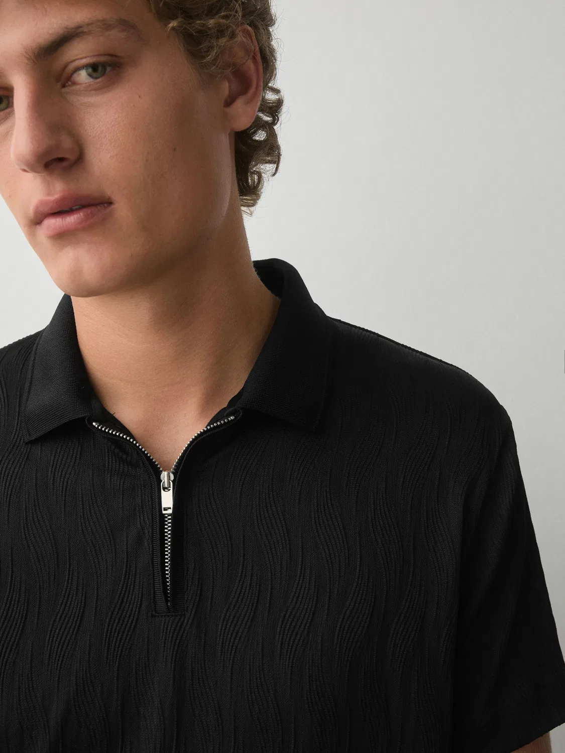 Поло Smart Jacquard Polo Shirt Next, черный