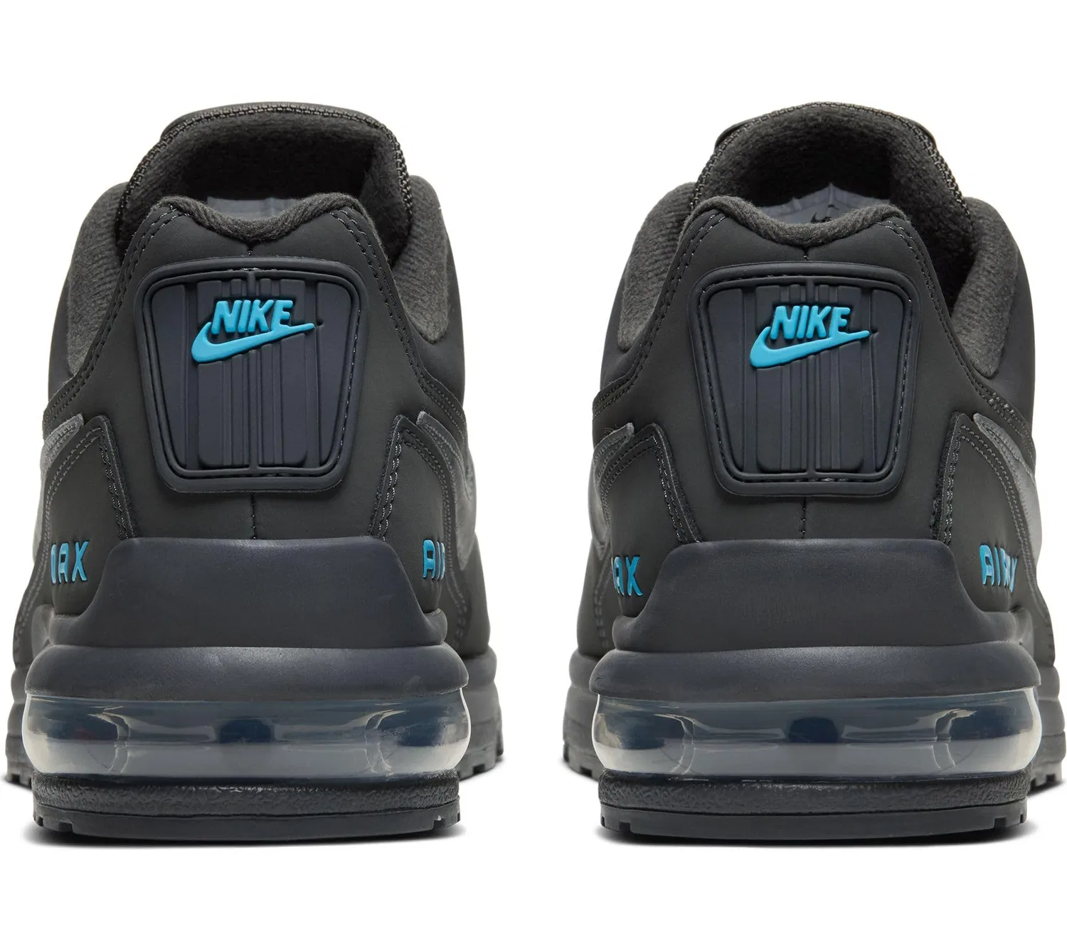 Детские кроссовки для девочек с шнуровкой Air Max Ltd 3 NIKE, Black Anthracite Cool Grey Lt Current Blue 002 — фото 3