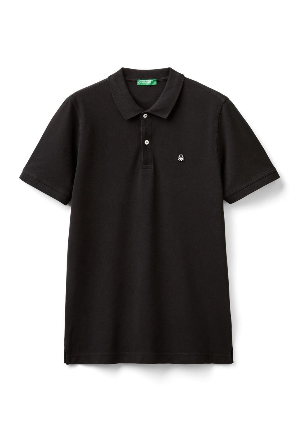 

Рубашка поло SLIM FIT SHORT SLEEVE WITH LOGO PATCH ON LEFT BREAST United Colors of Benetton, черный