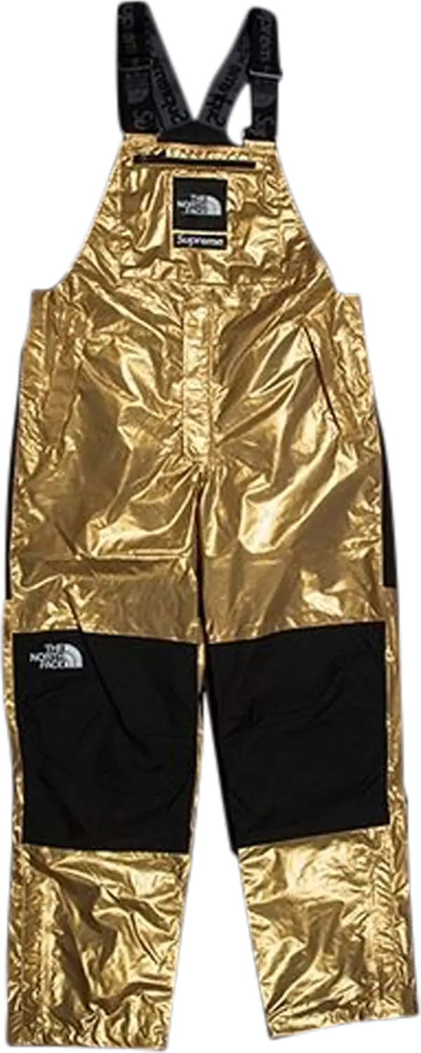 

Брюки Supreme x The North Face Metallic Bib Pants 'Gold', золотой