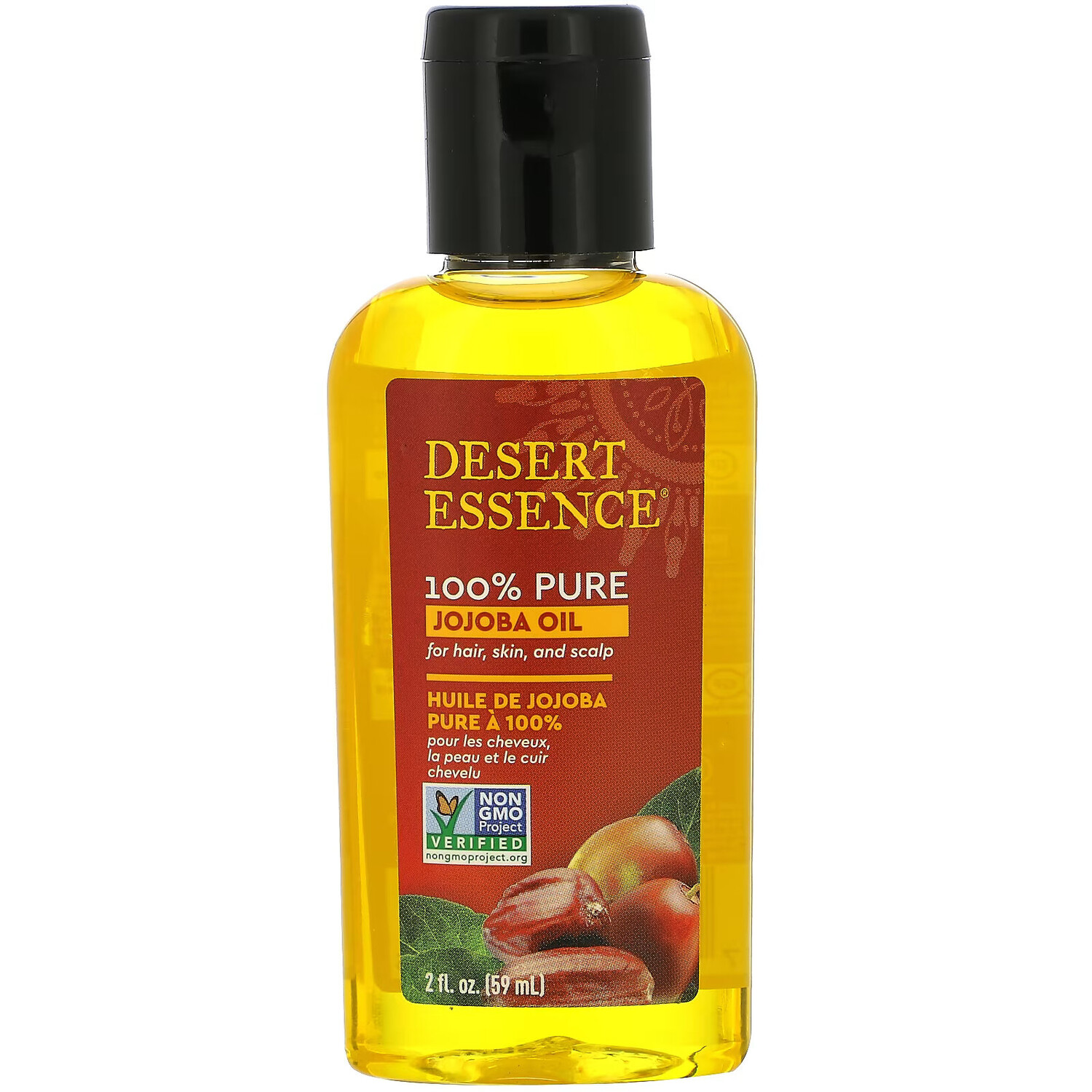 

Desert Essence, 100% чистое масло жожоба, для волос, кожи и кожи головы, 59 мл (2 жидк. Унции)