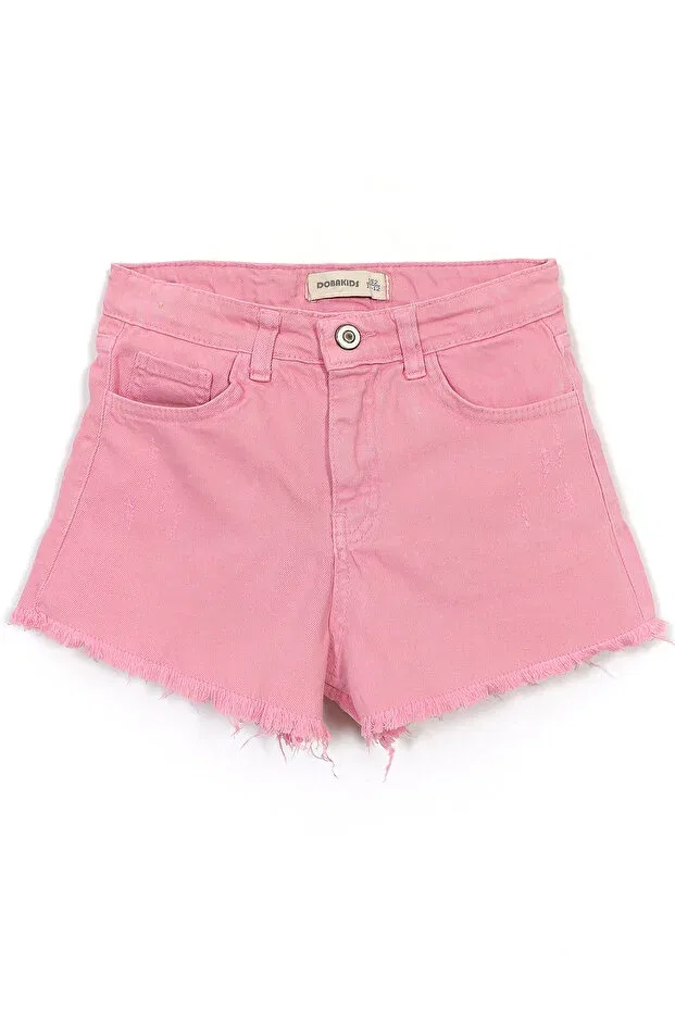 Детские шорты для девочек джинсовые с потертостями Dobakids, Pink