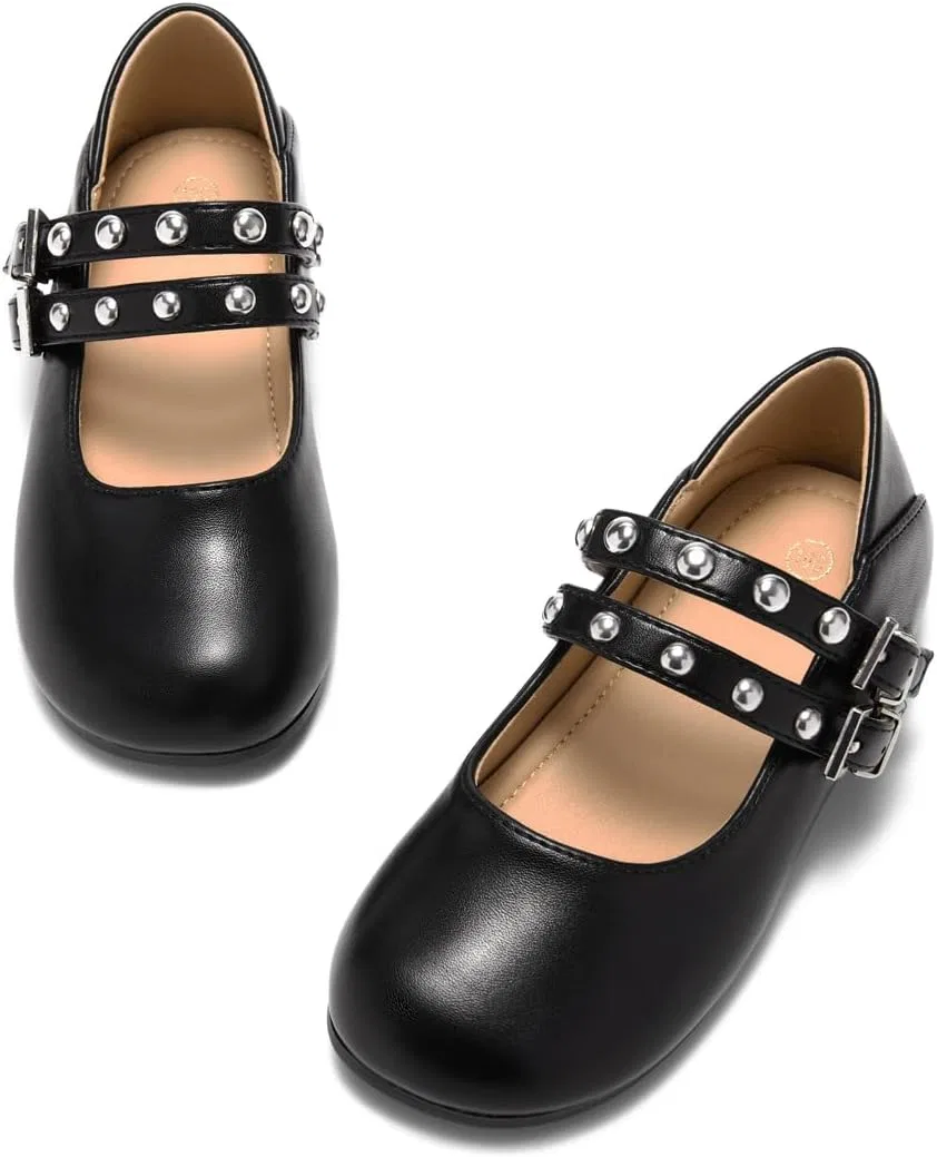 Детские туфли Мэри Джейн для девочек Haloumoning, Black