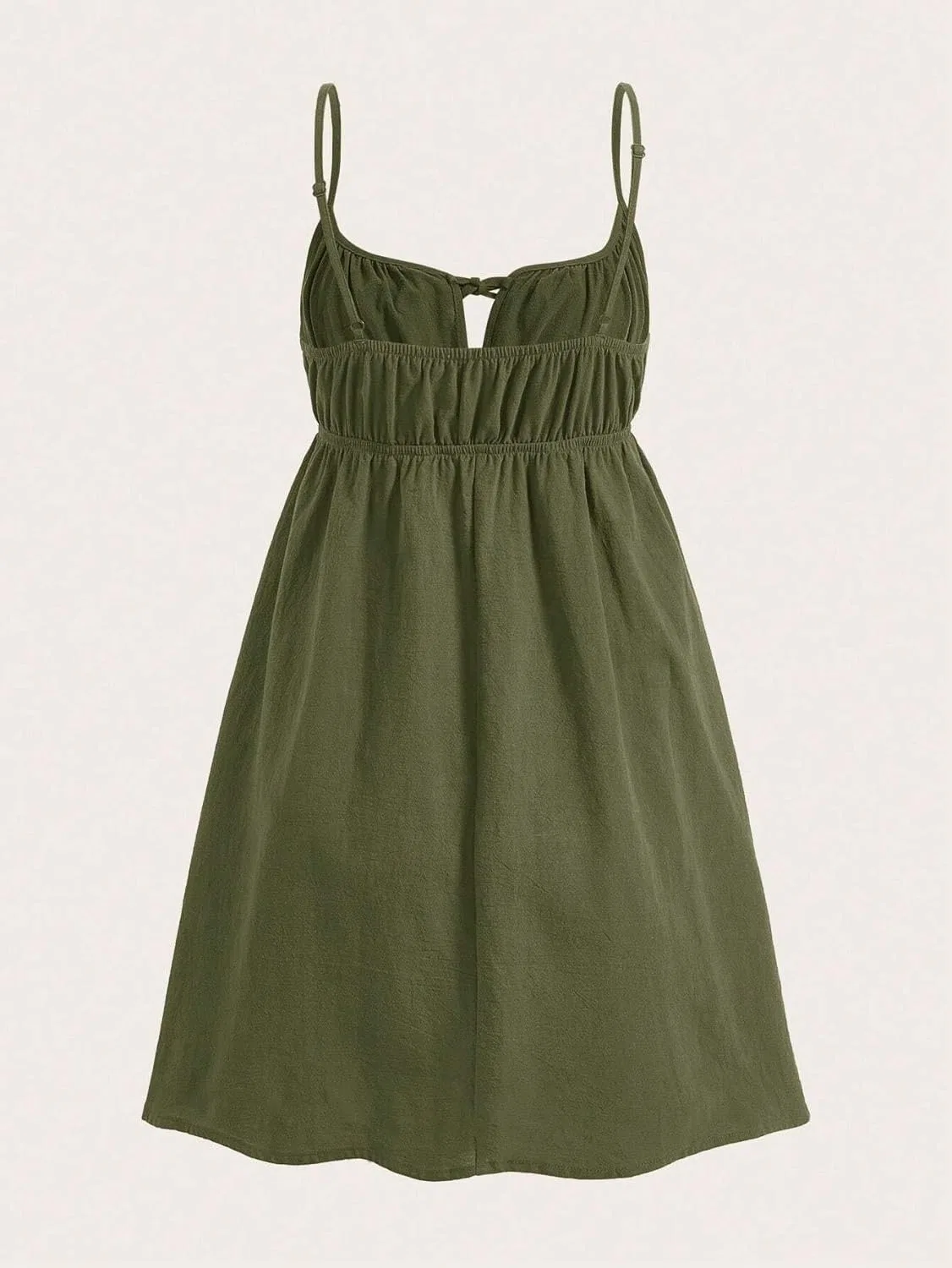 Женское повседневное платье-ками солдатский узел CIVOUX, Army Green — фото 2
