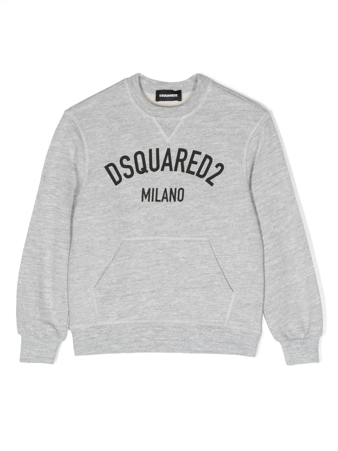 Свитшот с логотипом и круглым вырезом DSQUARED2, серый