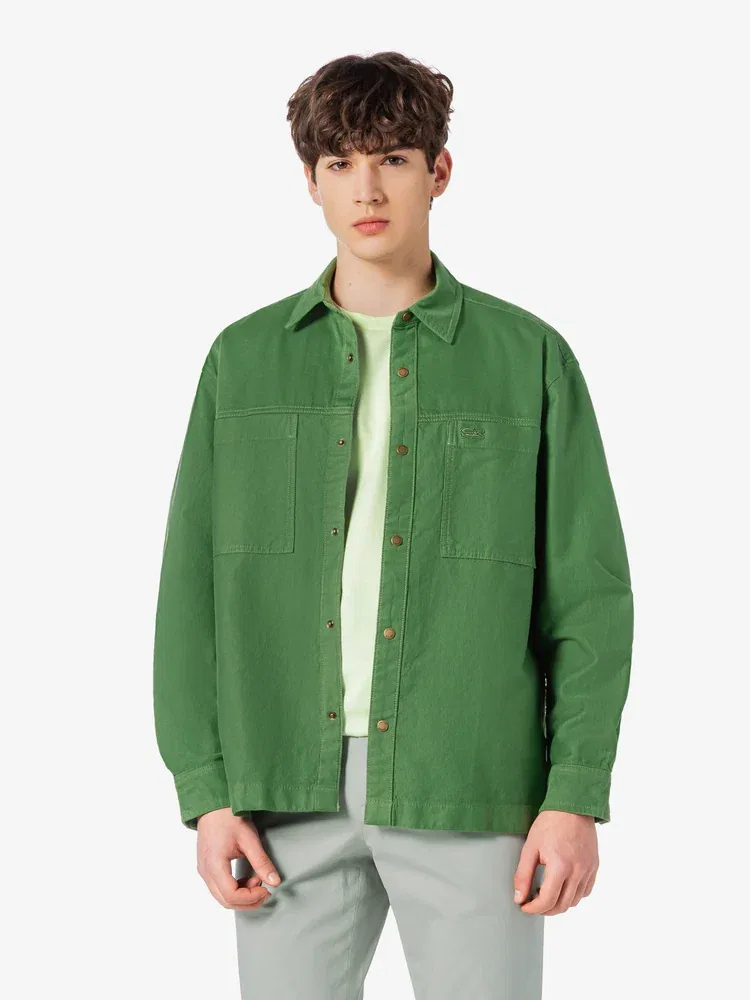 Рубашка длинный рукав релакс фит LACOSTE, Green — фото 2