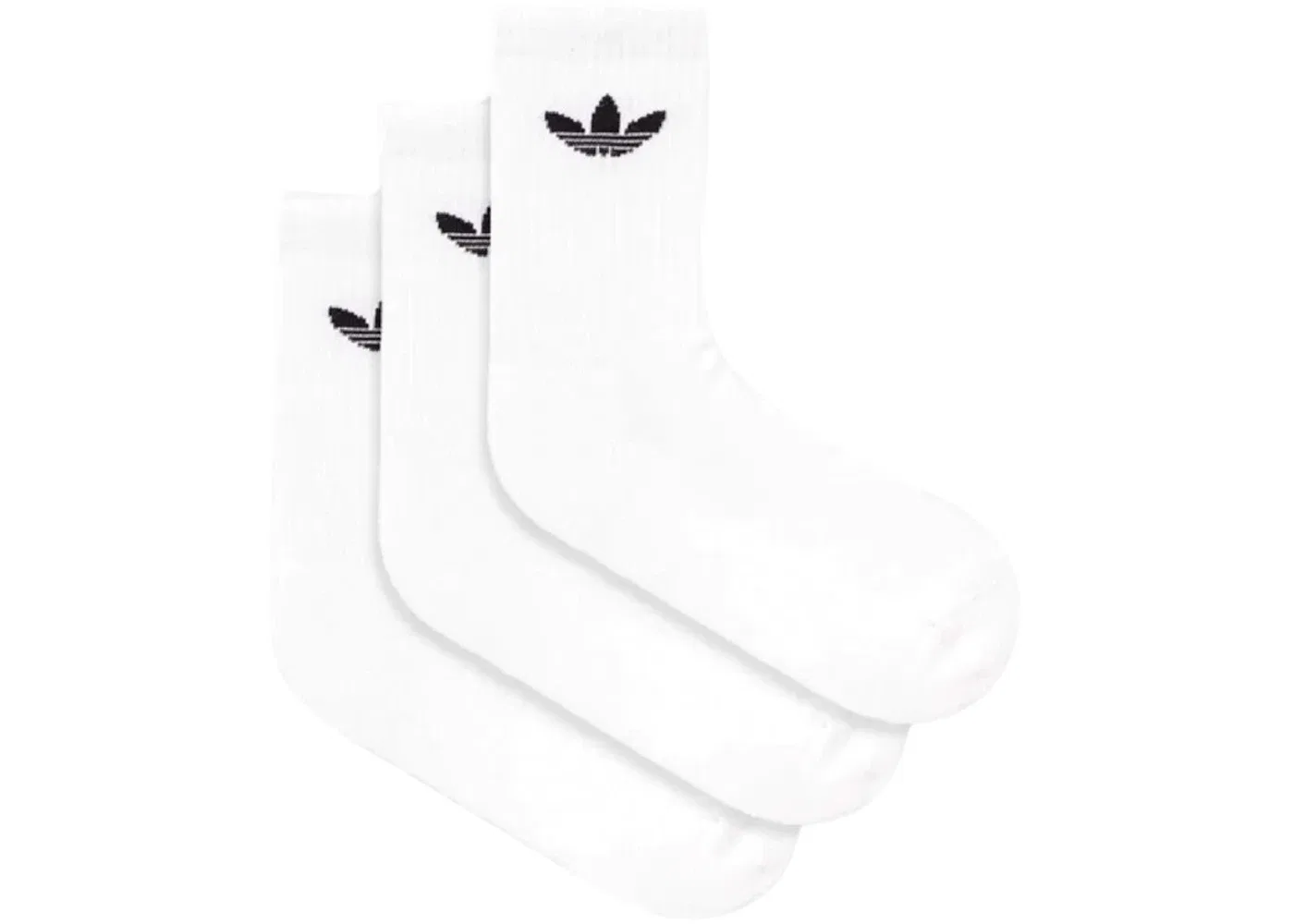 Детские носки с логотипом 3 пары Adidas, White