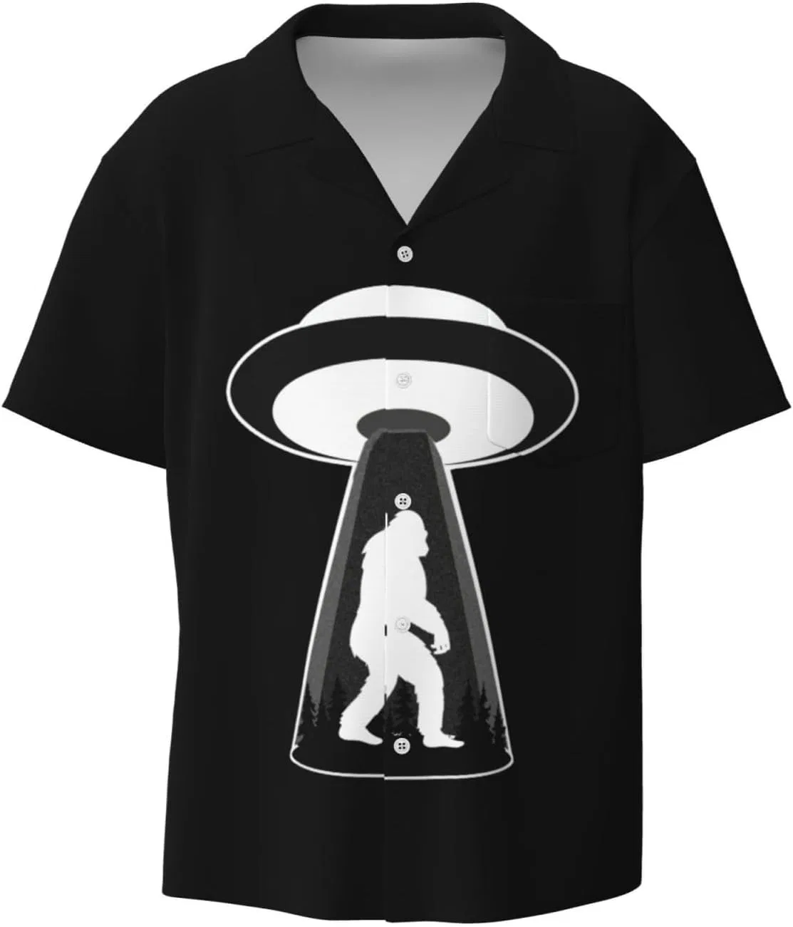Мужская повседневная рубашка с кубинским воротником, Bigfoot, Black