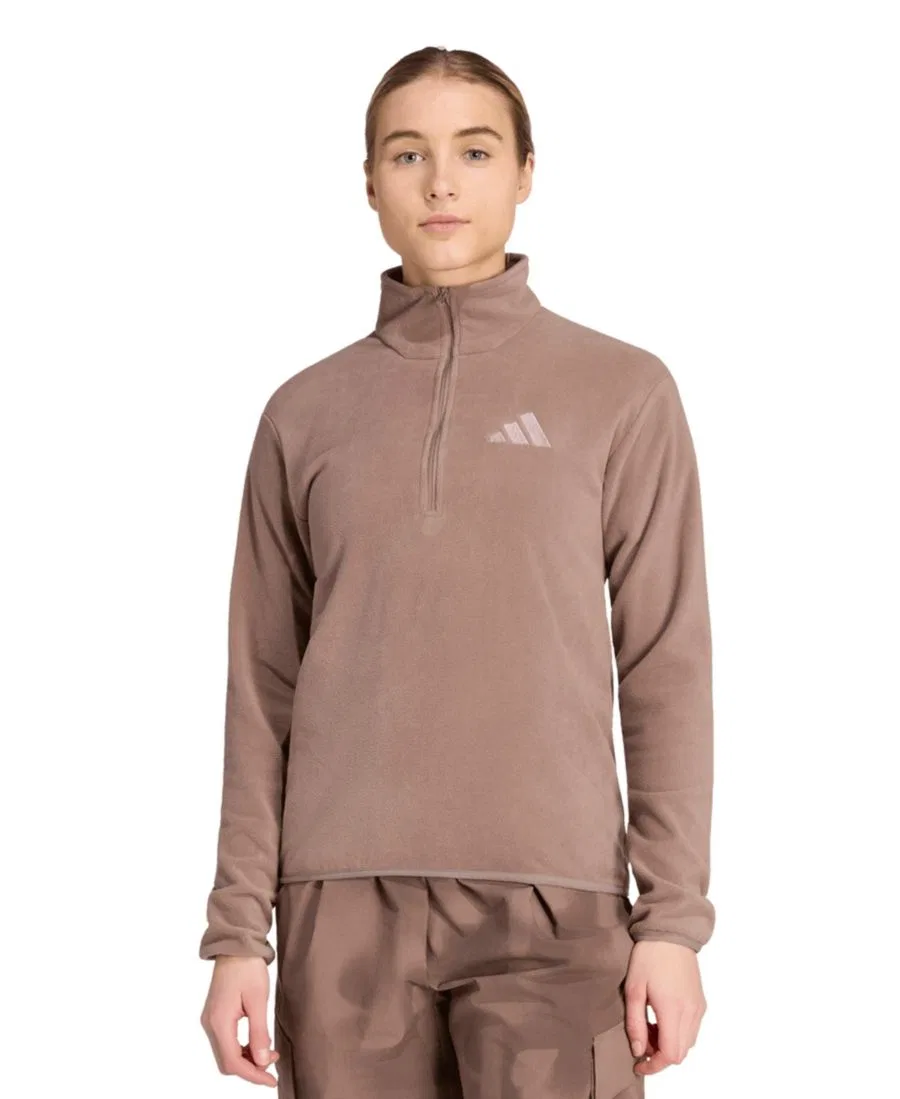 Флисовая куртка с полузастежкой-молнией Terrex Multi Essentials adidas, Trace Brown