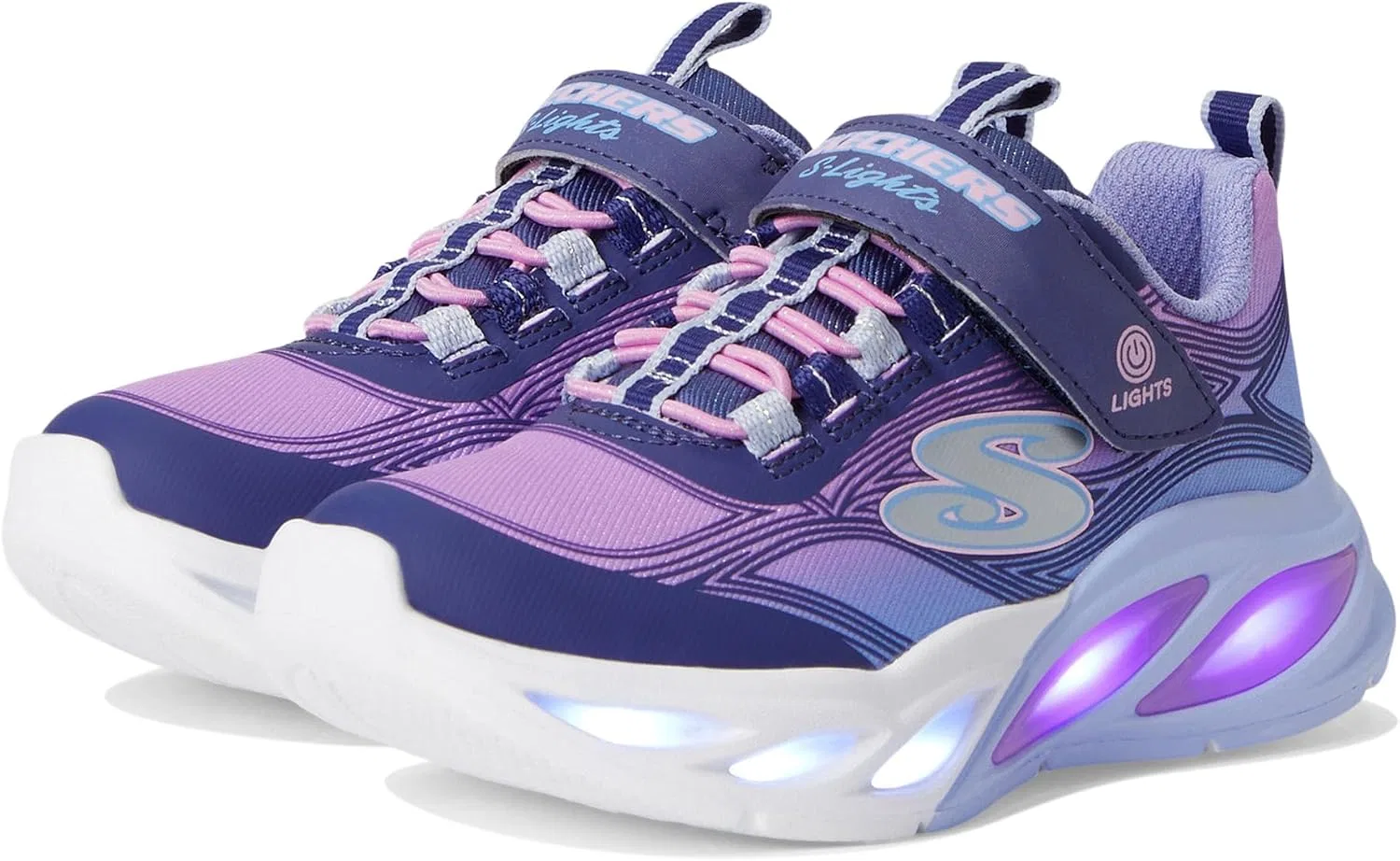 Детские кроссовки для девочек Cosmic Glow Skechers, Navy/Multi