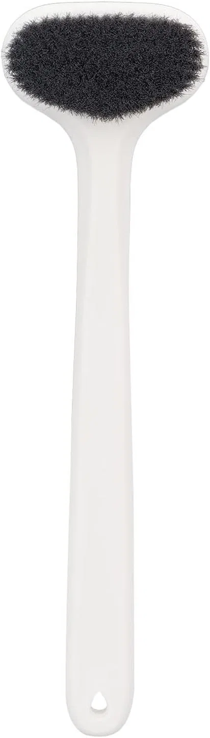 Щетка для тела с длинной ручкой, XoYixoYi, 37x10x5 см, Weißgraues Fell — фото 2