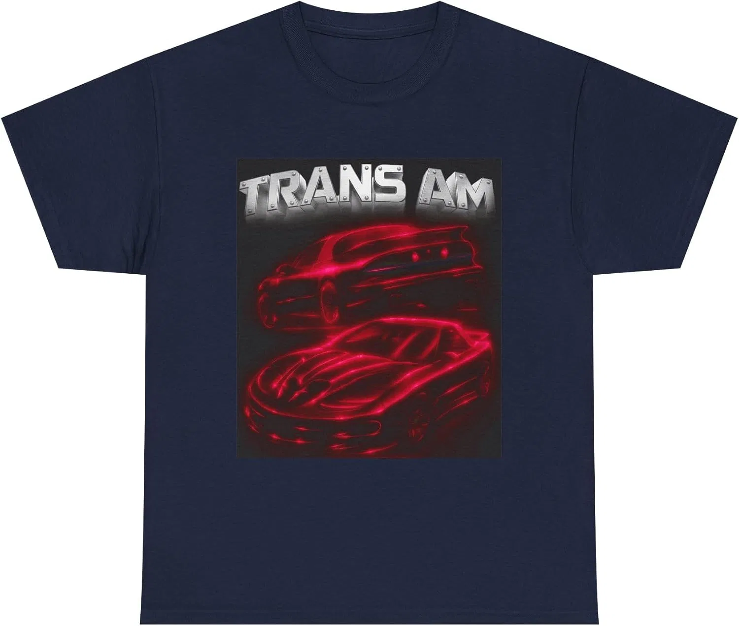 Унисекс футболка с принтом Firebird Heavy Cotton Tee, Navy