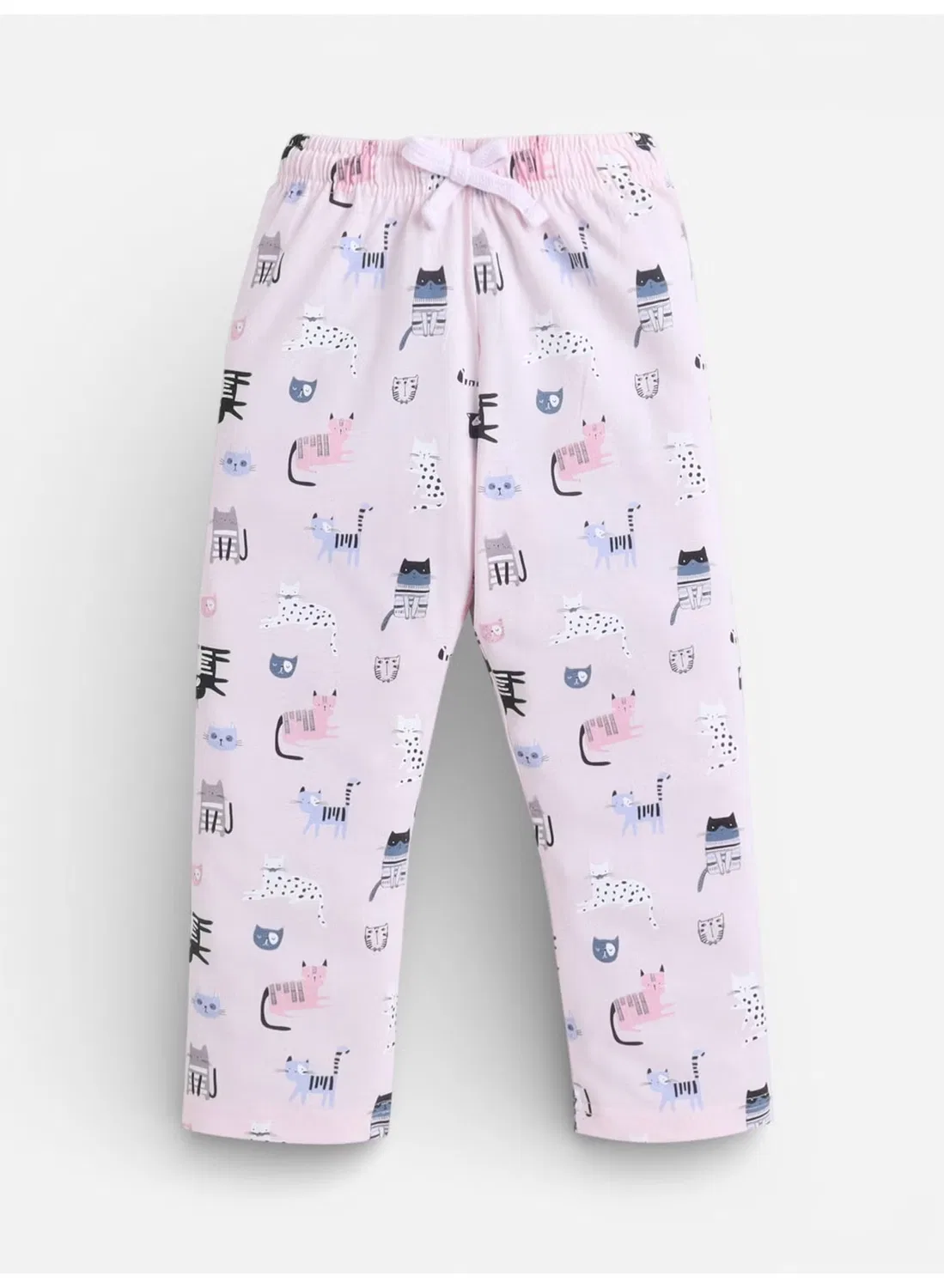 Комплект пижамы с принтом кошек, модель Cat Print, Victor And Jane, розовый — фото 3