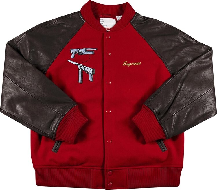 

Куртка Supreme Aeon Flux Varsity Jacket 'Red', красный