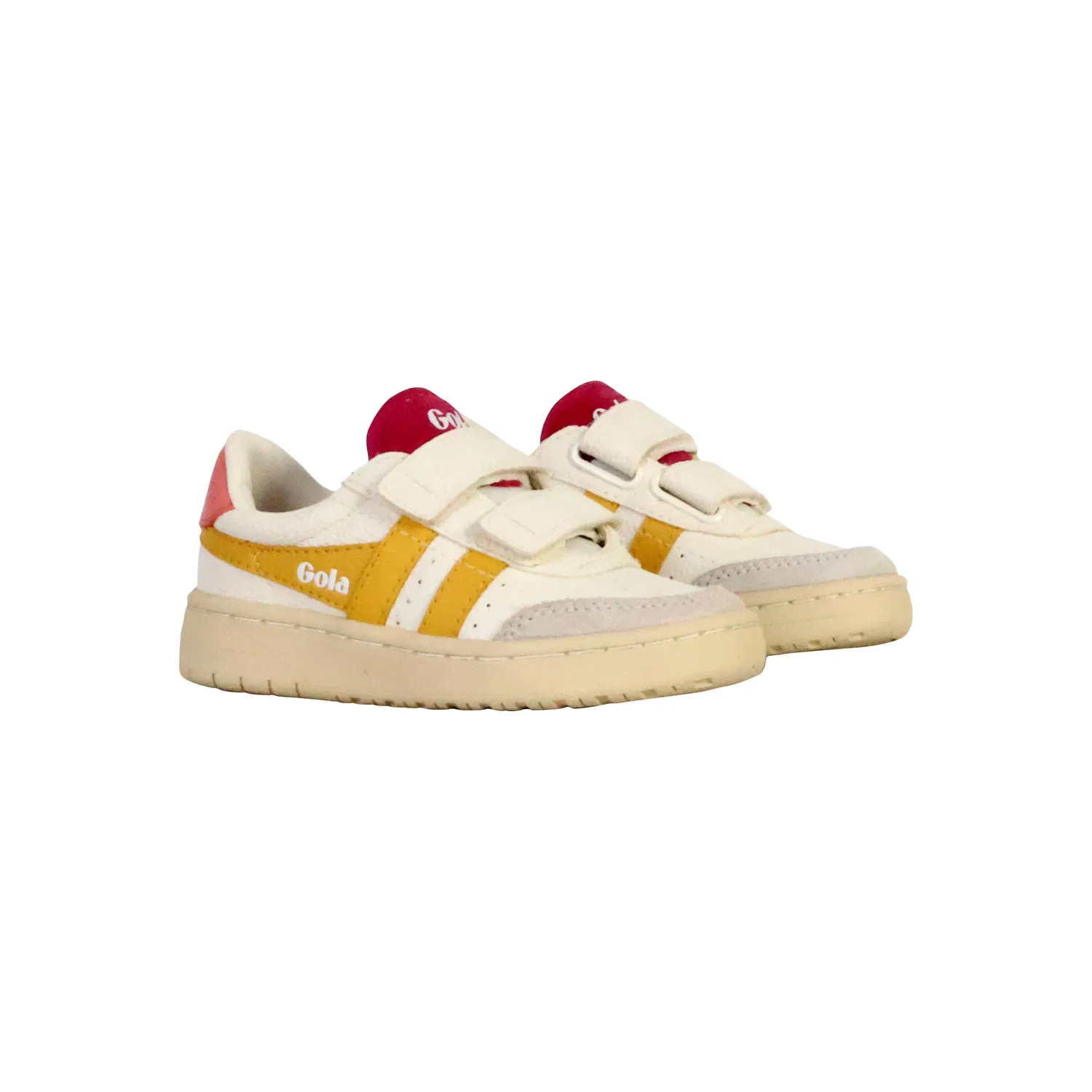 Кроссовки низкие детские из кожи Falcon Strap Gola, белый — фото 2