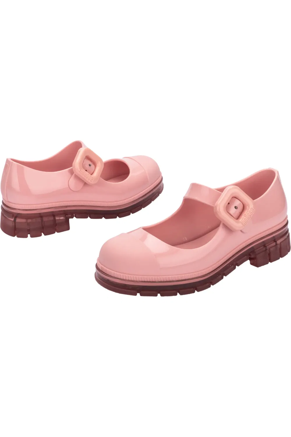 Детские туфли мэри-джейн с прозрачной подошвой June Mini Melissa, розовый — фото 4
