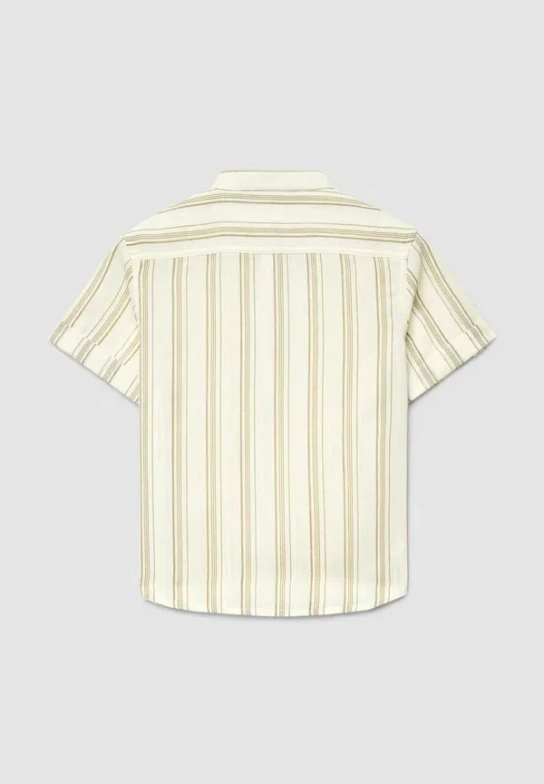 Рубашка поло с коротким рукавом, в полоску, Camicia mc righe, Terranova, белый — фото 2