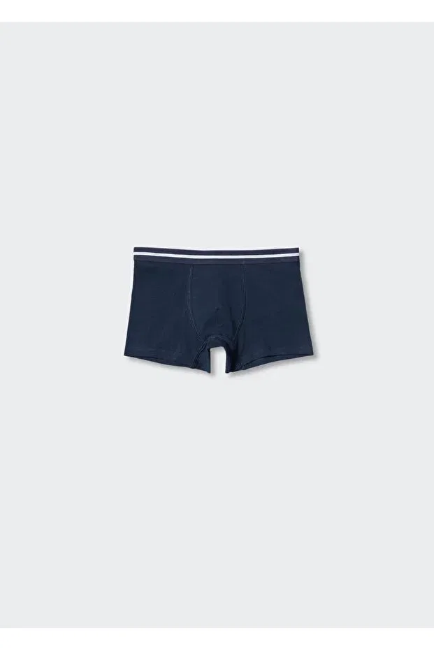 Детский комплект боксеров для мальчиков с принтом Mango Kids, Navy Blue — фото 3
