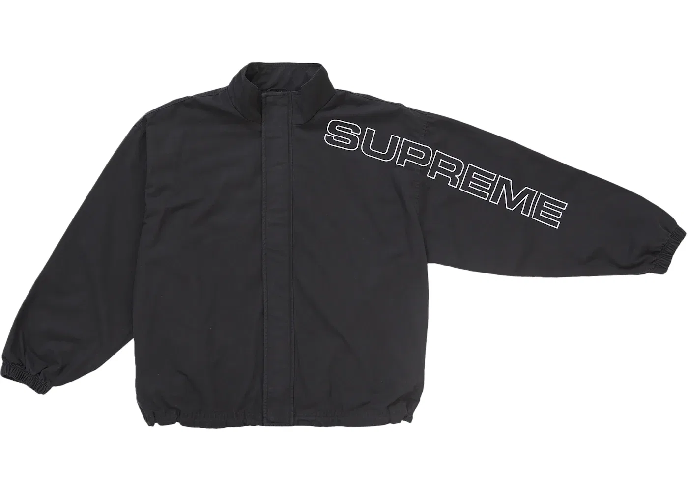 Мужская куртка из рипстопа с вышивкой Supreme, Черный — фото 2